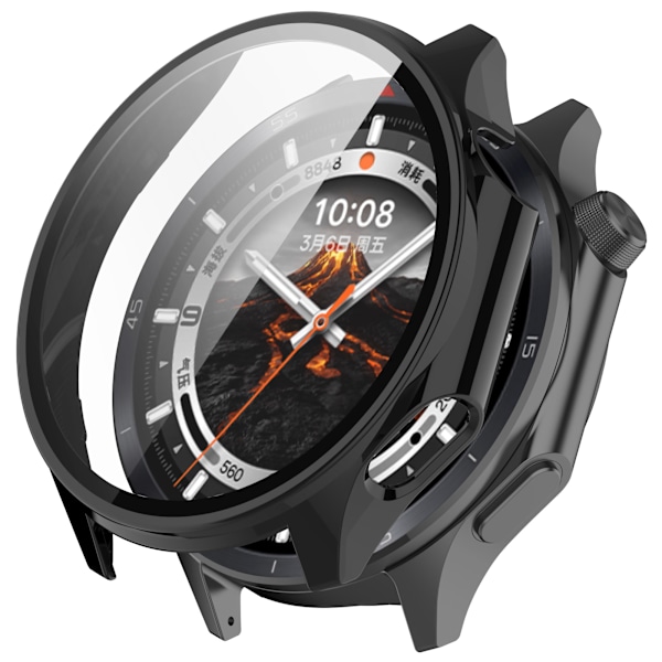 OnePlus Watch 3 & OPPO Watch X2 -kotelo näytönsuojalla Musta