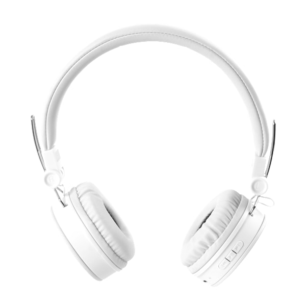 Foldbar on-ear BT headset, 3,5 mm, hvid