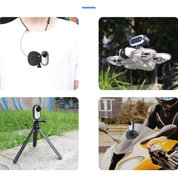Forlængerbeslag til Insta360 GO 3/3S Black Black