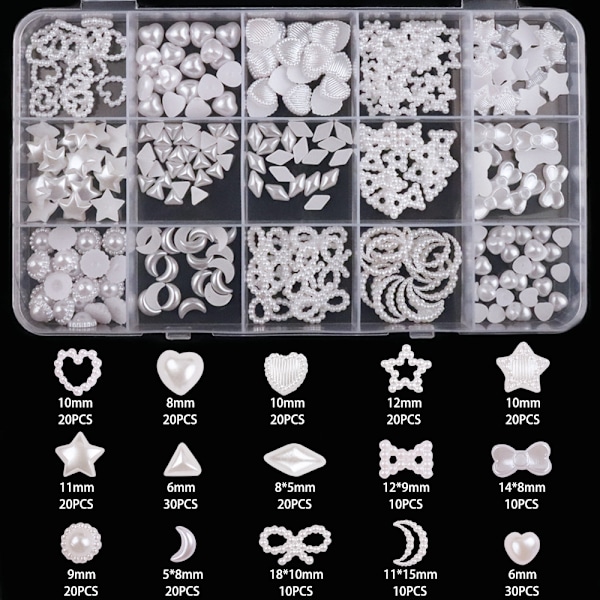 DIY-set med pärldekorationer för naglar