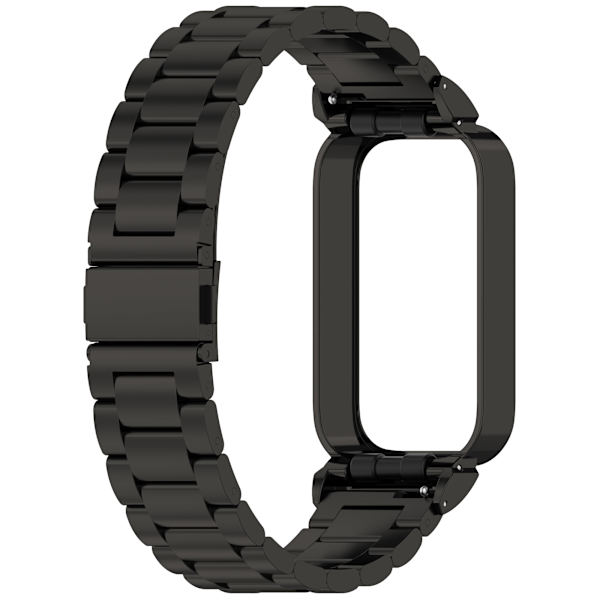 Armband i rostfritt stål för Xiaomi Band 9 Active och Redmi Band 3 Svart