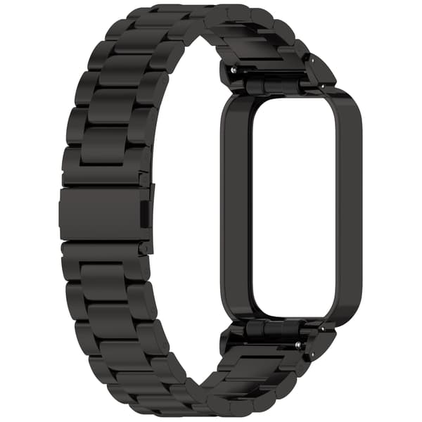 Urrem i rustfrit stål til Xiaomi Band 9 Active & Redmi Band 3 Black Black