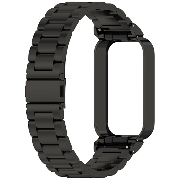 Urrem i rustfrit stål til Xiaomi Band 9 Active & Redmi Band 3 Sort