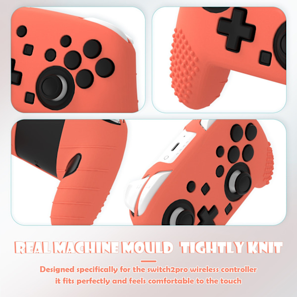 Silikonskyddsfodral kompatibelt med Switch 2 Pro Controller - 2-pack: Förbättrat grepp och skydd White White