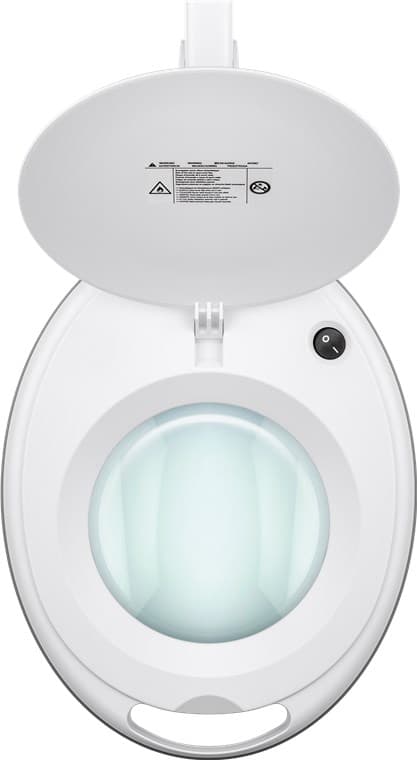 LED-luplampe med klemme, 8 W, hvid