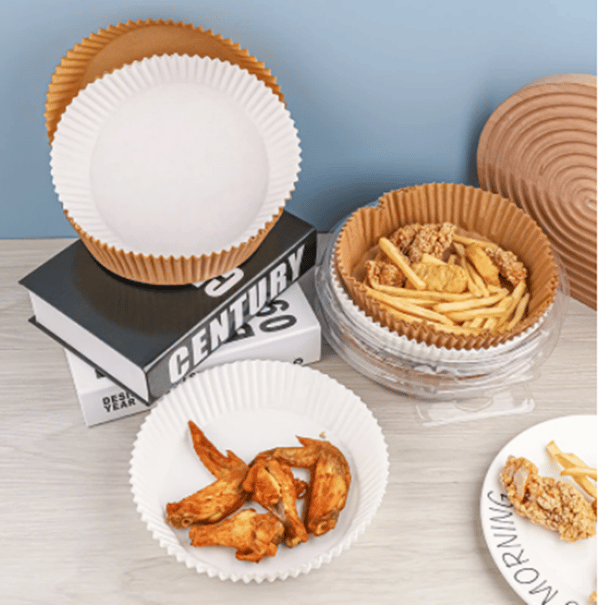 Air Fryer engångspapper för fritös 16 cm 100 st Vit