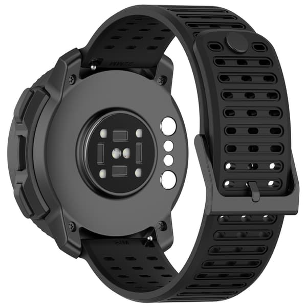 22mm Flydende Silikone Urrem Kompatibel med Suunto Vertical 2 - Sort