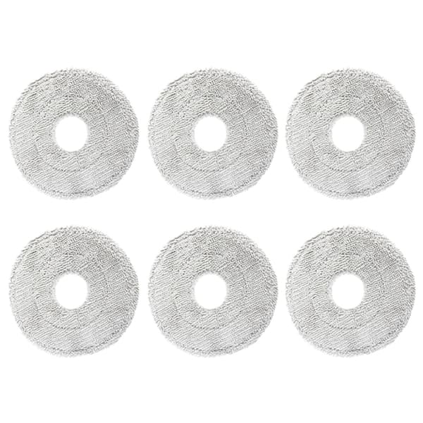 Moppduk 6-pack kompatibelt med Roborock P10/P20 Ultra/P20 Plus/P20 Ultra Plus/G20S/G30S, polyester nylonfiber reservmoppar