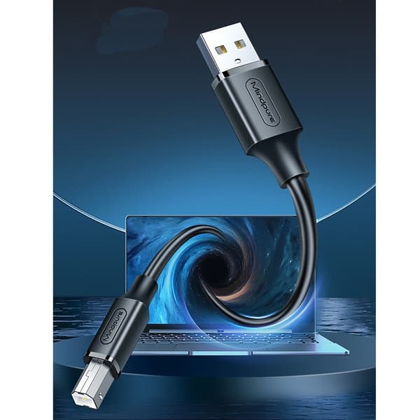 USB 2.0 Printerkabel - Iltfrit Kobber USB-B til USB-A Ledning for Hurtig Dataoverførsel, Kompatibel med HP, Canon, Epson 10 m 10 m