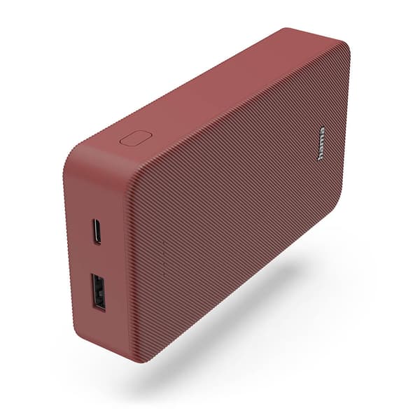 Powerbank Colour 20 20000mAh USB-C+USB-A Röd