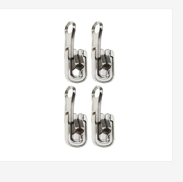 Double Sided Zipper Puller 5# Zipper Replacement 10pcs Silver Silver