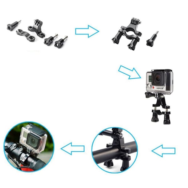 GoPro tilbehørssæt med 37 dele