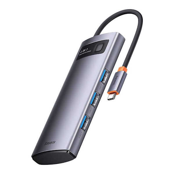 Hub 4in1 Baseus Metal Gleam Series, USB-C till 4x USB 3.0