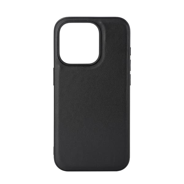 iPhone 15 Pro -puhelimen PU-suojakuori, musta
