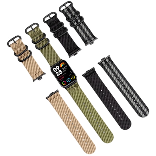 Klockarmband i Nylon för Xiaomi Mi Band 8 Pro Grön