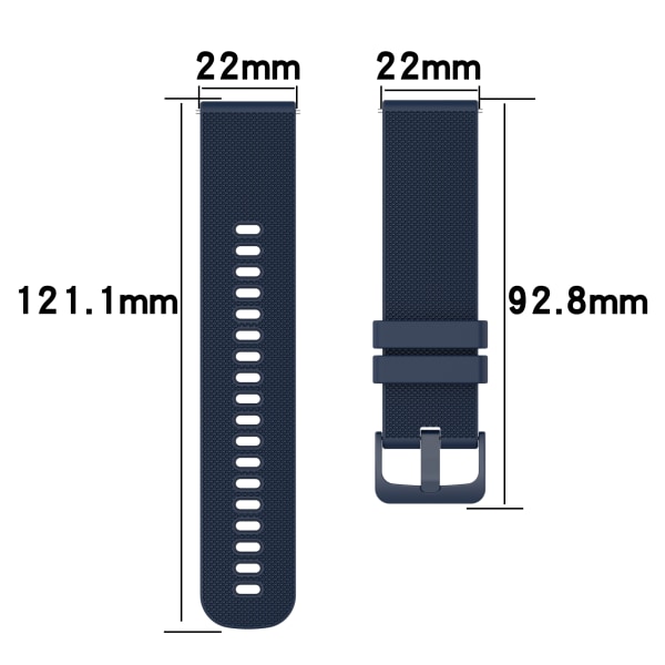Klockarmband silikon Svart+grå 22 mm Samsung Galaxy Watch 3 45mm Svart+grå 22 mm