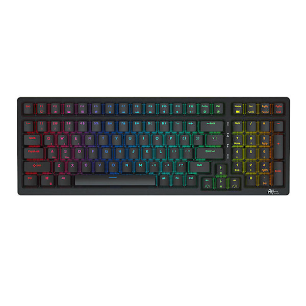 Trådløst mekanisk tastatur Royal Kludge RK98 RGB, rød switch (sort)