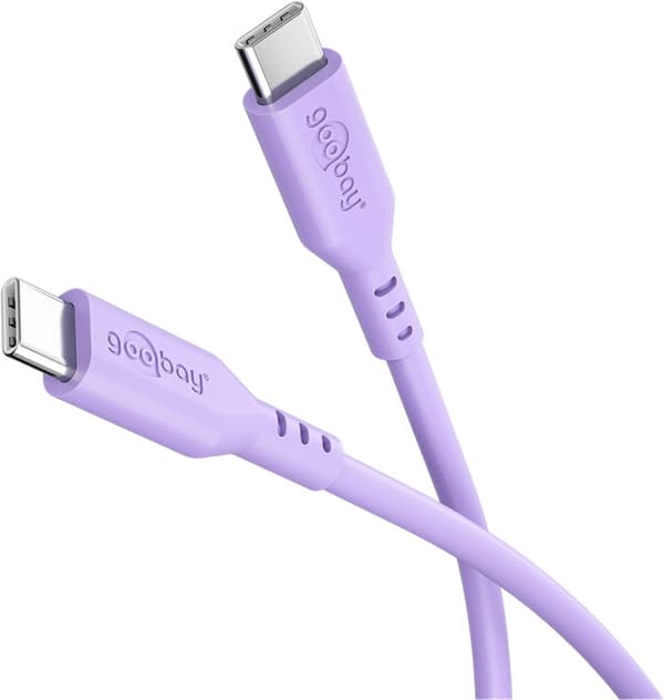 USB-C™-silikonikaapeli, 1,5 m, violetti