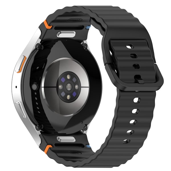 Snyggt silikonarmband för Samsung Galaxy Watch 7 Svart