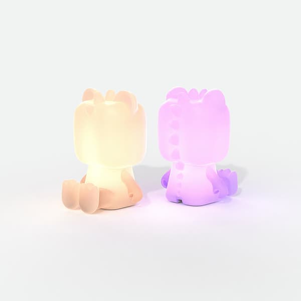 Söt Nattlampa Dino Multicolor