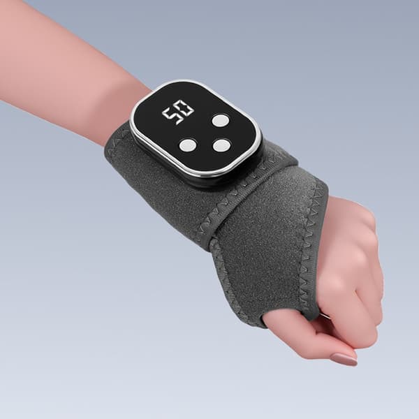 Elektrisk Uppvärmd Handledsmassager med Vibration & Värmeterapi, USB Uppladdningsbar