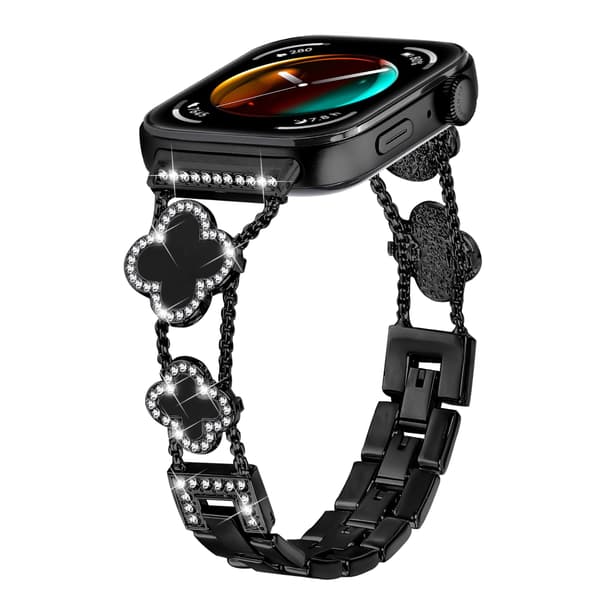 Huawei Fit 3 Klöver Kedjearmband Black Black