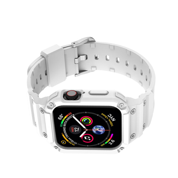 TPU-kellonhihna Apple Watch Seriesille 7/6/5/4/3/2 Valkoinen 38/40/41 mm