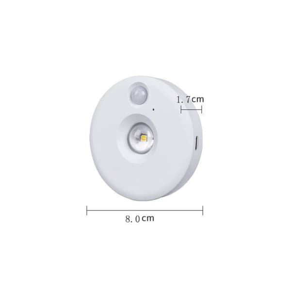 3-pack uppladdningsbara pucklampor med rörelsesensor, fjärrkontroll, dimring och magnetisk skåpmontering