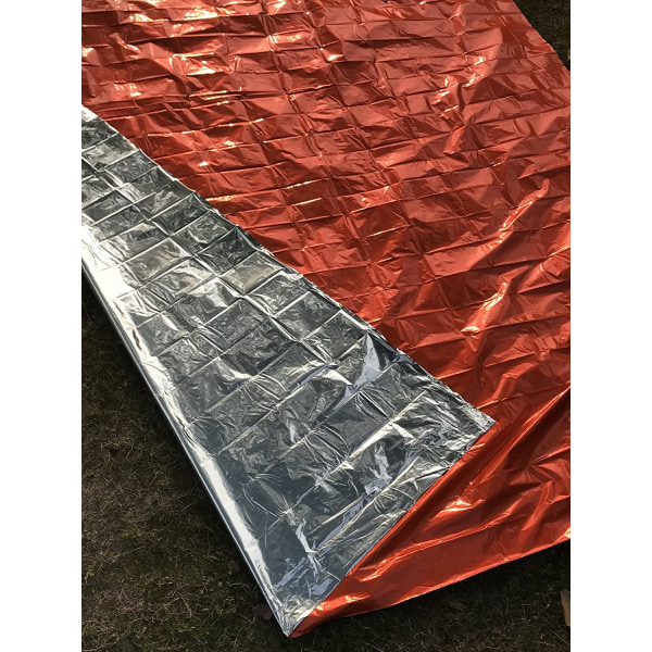 Varmeisolerende tæppe Orange / Sølv 130 × 210 cm