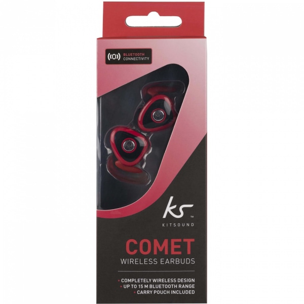 KITSOUND Hörlur Comet In-Ear True Wireless Röd