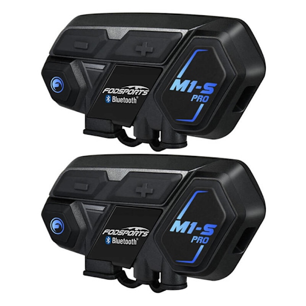 Fodsports M1-S Pro motorcykel samtaleanlæg to-pack (sort)