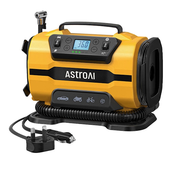 AstroAI ATJ-8366 150 PSI 12V DC/110V AC Bärbar hjulkompressor