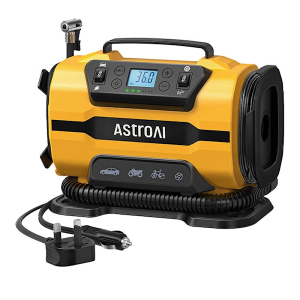 AstroAI ATJ-8366 150 PSI 12V DC/110V AC kannettava pyöräkompressori
