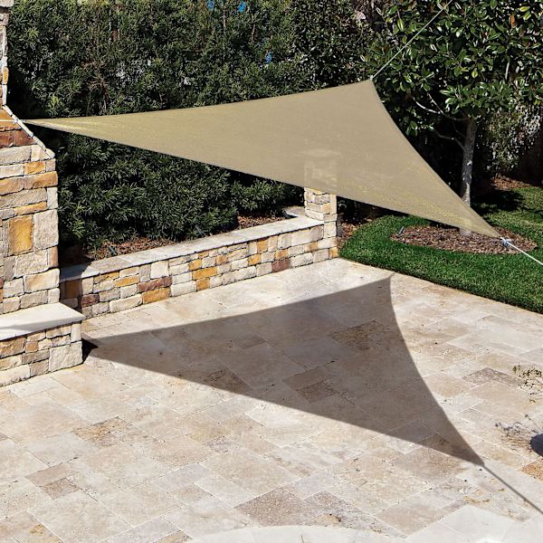 Triangelformade Solsegel / Segeldukar Beige S