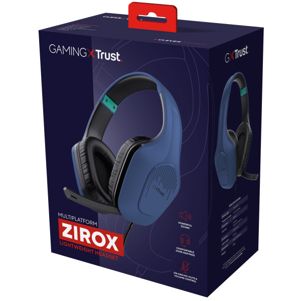 GXT 415B Zirox Gaming Headset Blå
