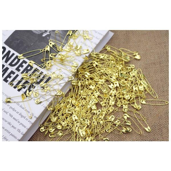 22mm Säkerhetsnålar, 1000-pack Guld