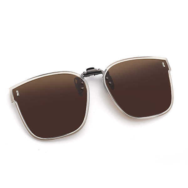 Brune Clip-on Solbriller med Etui