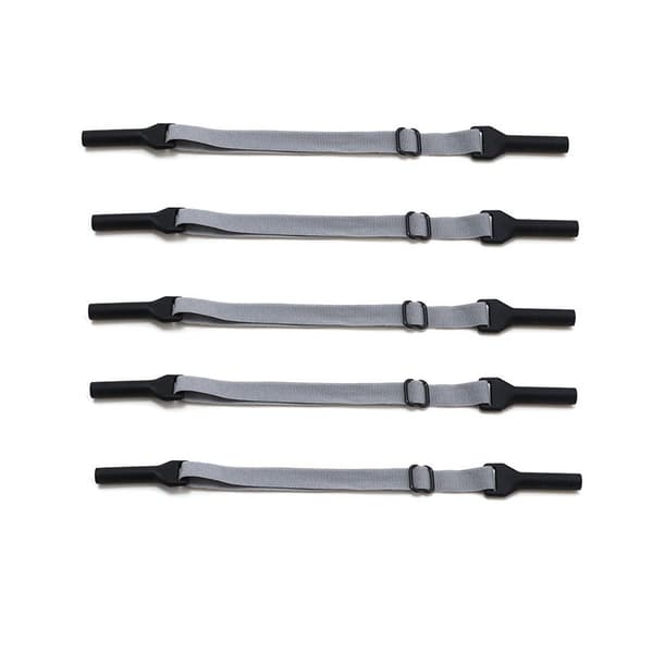 Ögonsnoddar för vuxna kompatibelt med glasögon 5-pack grå elastisk justerbar rem Grey Grey