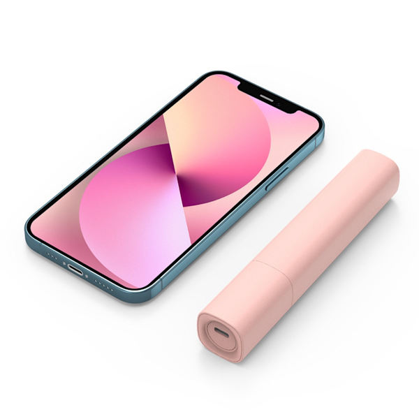 Bärbar USB-driven Mini Hårkrullare med Keramisk Beläggning - Rosa