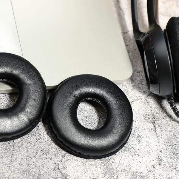 1 par öronkuddar för Logitech H600/H390 Black Black