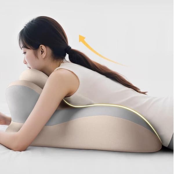 Multi-funktionell Sängbordskudde - Ergonomisk Design för Magsovare, Nackstöd och Benkudde Grey Grey