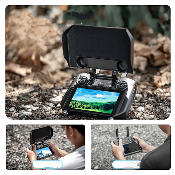 2 i 1 solskydd för DJI Mavic 3/Air 2S RC Pro fjärrkontroll Svart