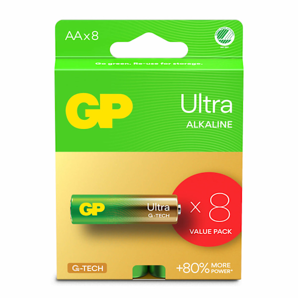 Batteri Ultra Alkaline AA LR6 8-Pack