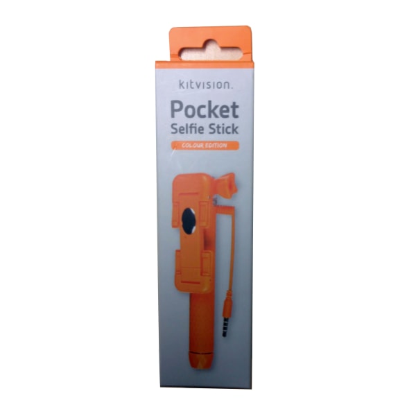 KITVISION Selfiestick Pocket Trådad Spegelfunktion Orange