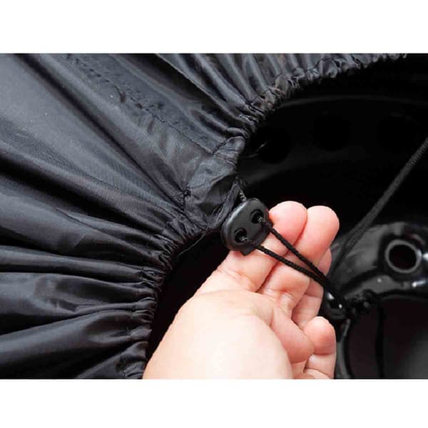 Svart 190T Polyester Taffeta Däckskydd - Skydda Dina Reservdäck L L