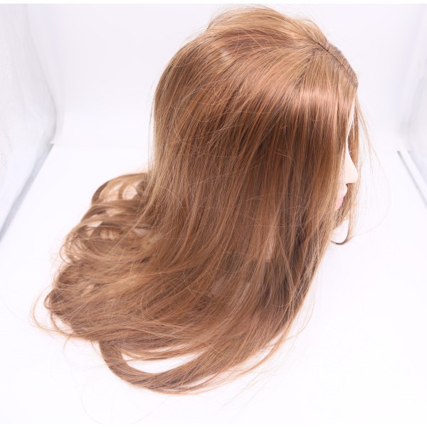 Pitkä suora peruukki naisille Synteettinen Vaaleanruskea 65 cm