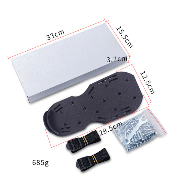 4,2 CM Gräsluftare Skor Set Svart