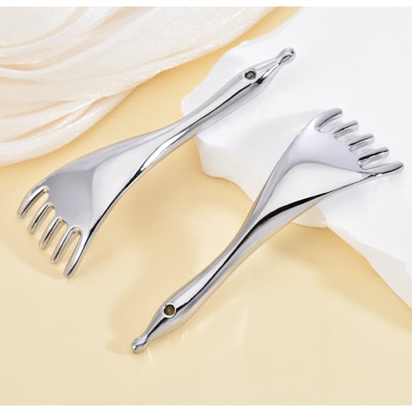 Massagepinne av zinklegering i kamform - Akupunktur & Meridianterapi Verktyg