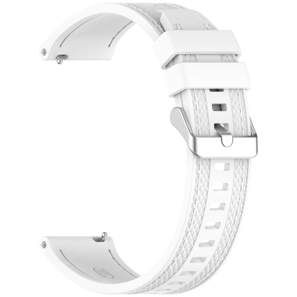 Silikonarmband för bilsömmar för Xiaomi Watch S4 & Huawei GT5 Vit
