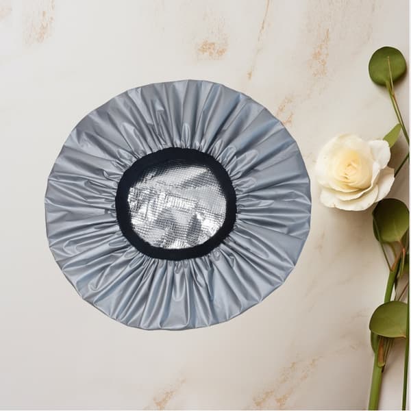 Självvärmande Hårmaskmössa - Trådlös & Bekväm Spa Grey Grey